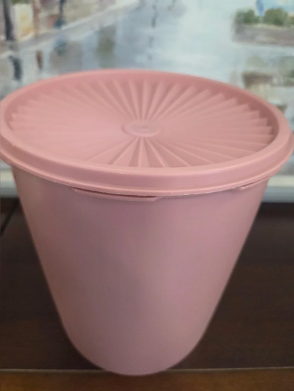 RARE VNTG Tupperware Pastel Pink Large 12 Cups Servalier Canister 807 w/Lid 808